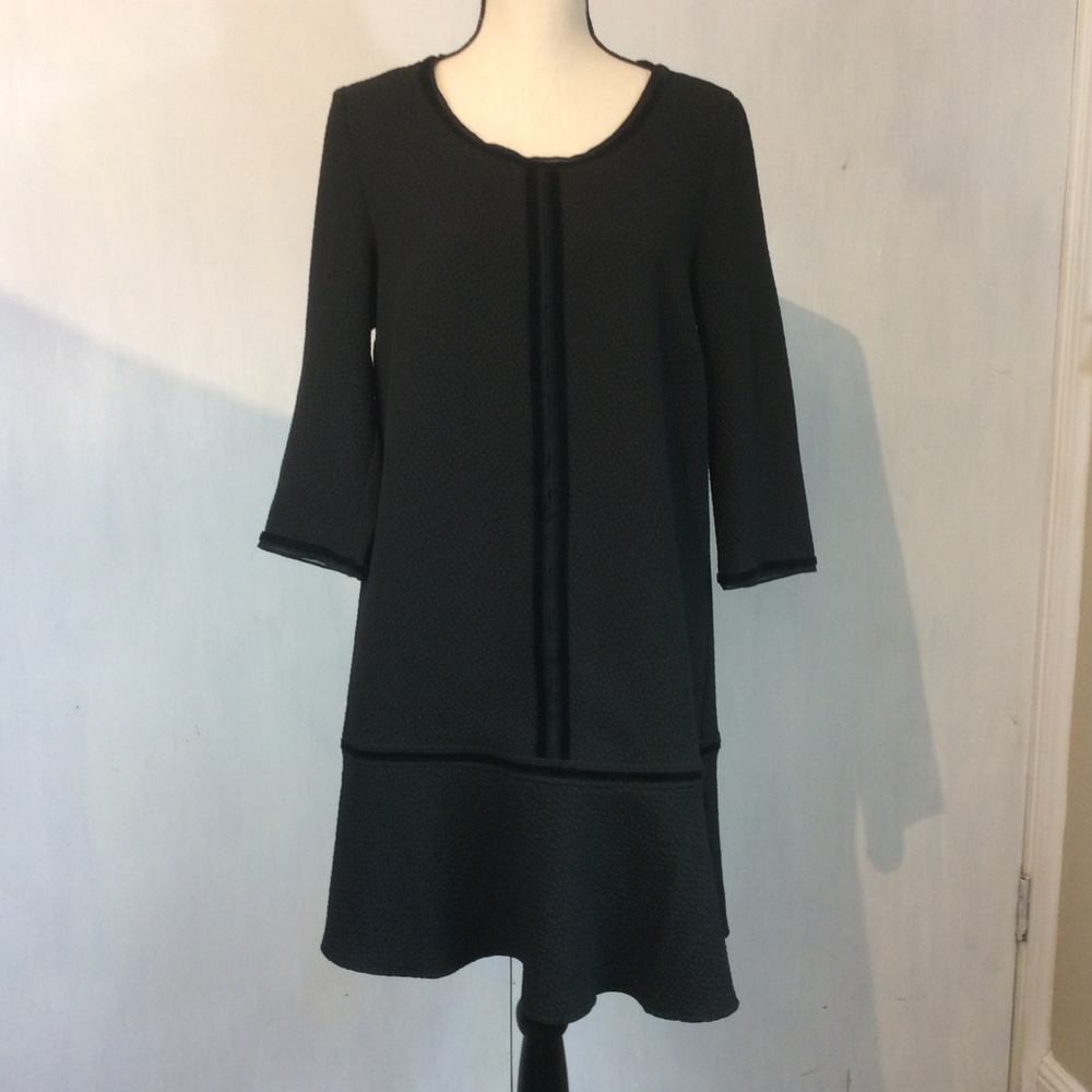 Maison Scotch No 10 Black Peplum Hem Dress XS
